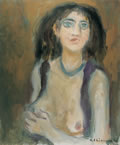 Copirsi il seno, anni ’80, olio su tela, cm 60x50, Caserta, collezione privata